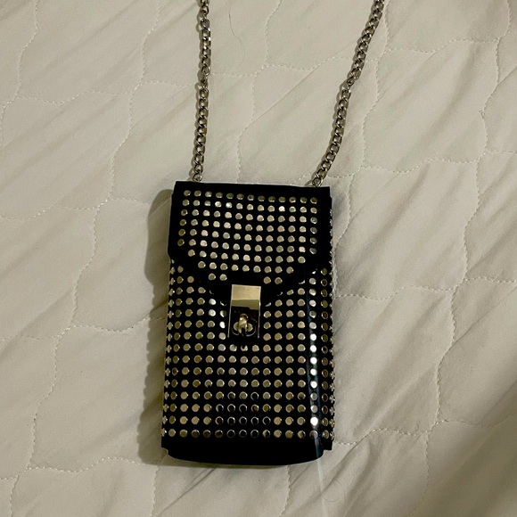 Handbags - 😻Black studded crossbody cellphone bag😻😻